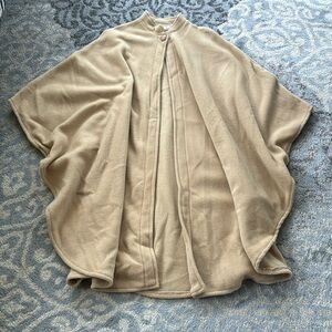 Vintage Anthony Richards Fleece Cape Beige One Size